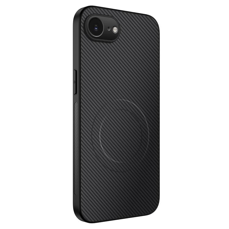 Funda para teléfono híbrida de PC y TPU con textura de fibra de carbono magnética de la serie WANLONFENG TQ, For iPhone 17e / 16e, For iPhone 17 Pro Max, For iPhone 17 Pro, For iPhone 17, For iPhone Air, For iPhone 16 Pro Max, For iPhone 16 Pro        ...