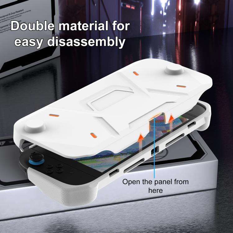 Funda protectora XDcase estilo mecha con marco central de TPU y cubierta frontal de PC., For Nintendo Switch 2