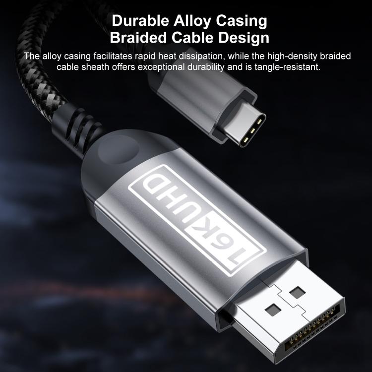 Cable adaptador de monitor WG228 16K Ultra HD Tipo-C a DP 2.1, 2m