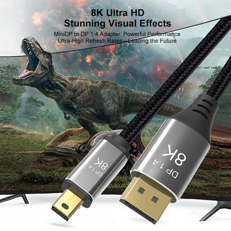 Cable adaptador de vídeo WG233 Mini DP a DP1.4 8K HD, 8K-1m, 8K-2m