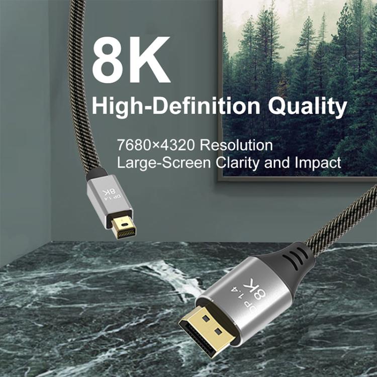 Cable adaptador de vídeo WG233 Mini DP a DP1.4 8K HD, 8K-1m, 8K-2m