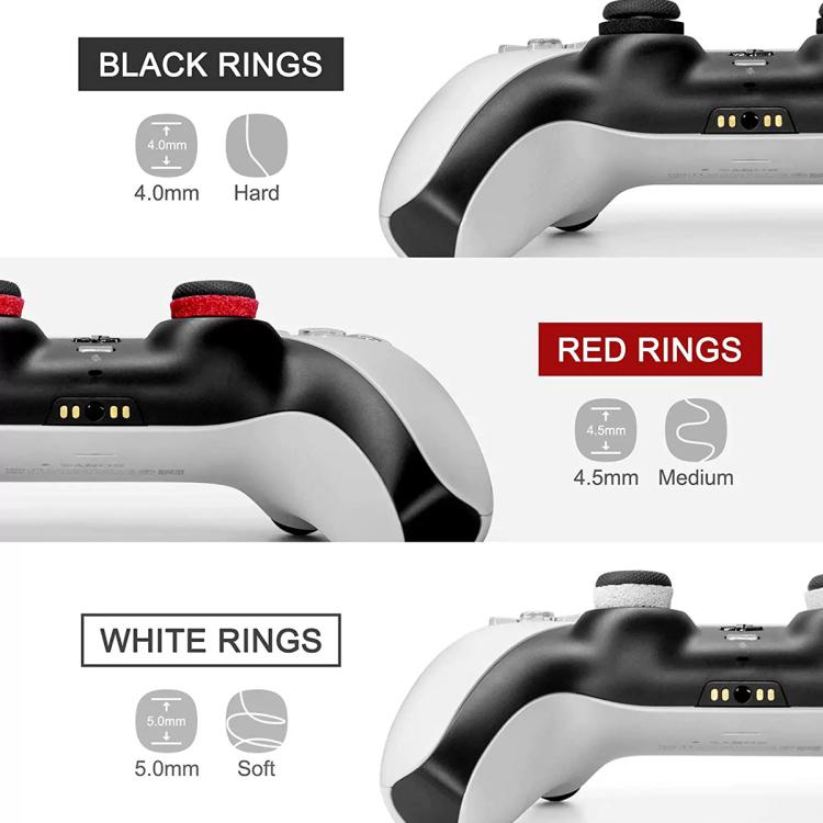 XDcase 6 anillos de precisión de silicona suave para puntería para PS4 / PS5 / Xbox / Switch / Google Stadia, 6PCS