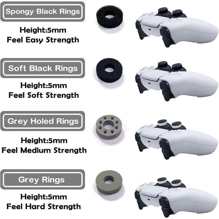 XDcase 16 anillos de precisión de esponja para puntería para PS4 / PS5 / Xbox / Switch / Google Stadia, 16PCS