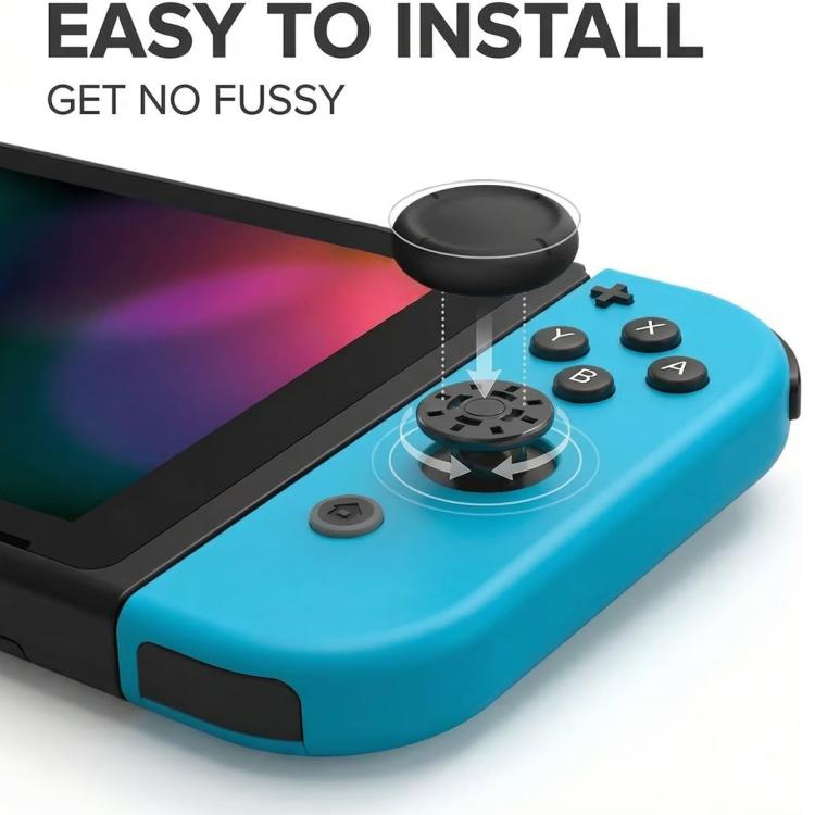 XDcase 8 piezas Tapas de repuesto para el pulgar del controlador del joystick para Switch / Switch Lite / Switch OLED