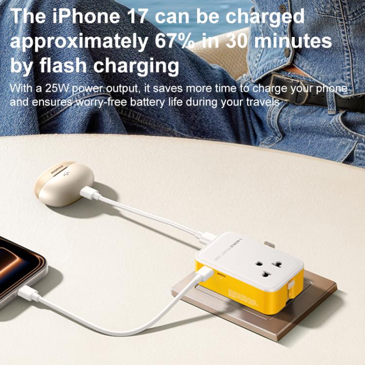 Adaptador de viaje universal MOMAX UA32 1-World Pocket de 25 W y 4 puertos con tecnología GaN ultradelgada., AU Plug, EU Plug, UK Plug, US Plug