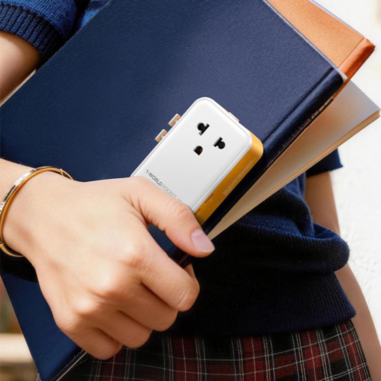 Adaptador de viaje universal MOMAX UA32 1-World Pocket de 25 W y 4 puertos con tecnología GaN ultradelgada., AU Plug, EU Plug, UK Plug, US Plug