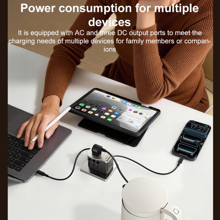 Adaptador de viaje universal MOMAX UA35 1-World N de 65 W con tres puertos GaN, AU Plug, EU Plug, UK Plug, US Plug