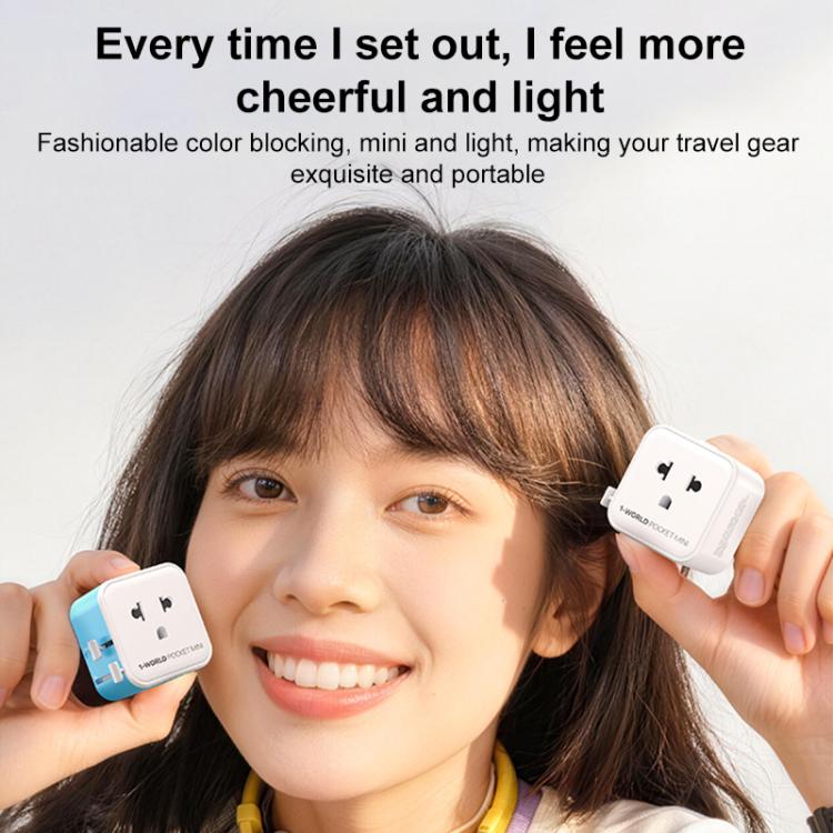 Adaptador de viaje universal ultradelgado MOMAX UA37 1-World Pocket Mini, AU Plug, EU Plug, UK Plug, US Plug