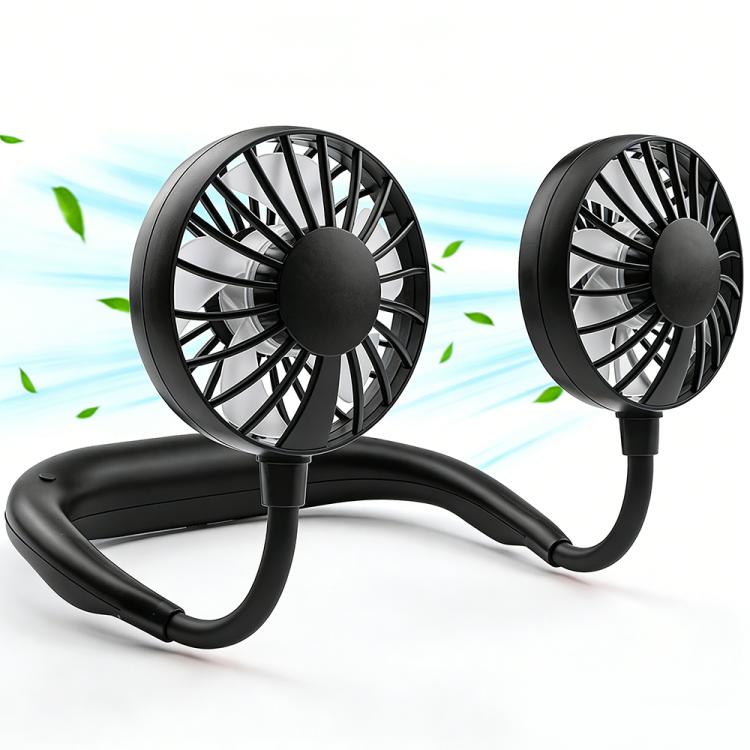 Ventilador portátil de doble cabezal para colgar al cuello ZY-A2