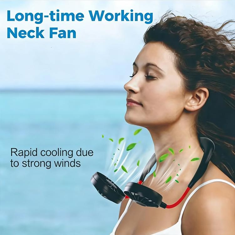 Ventilador portátil de doble cabezal para colgar al cuello ZY-A2