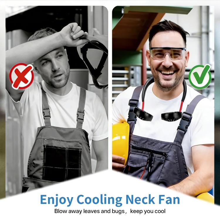 Ventilador portátil de doble cabezal para colgar al cuello ZY-A2