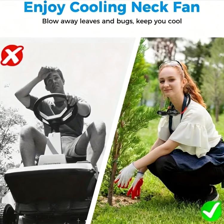 Ventilador portátil de doble cabezal para colgar al cuello ZY-A2