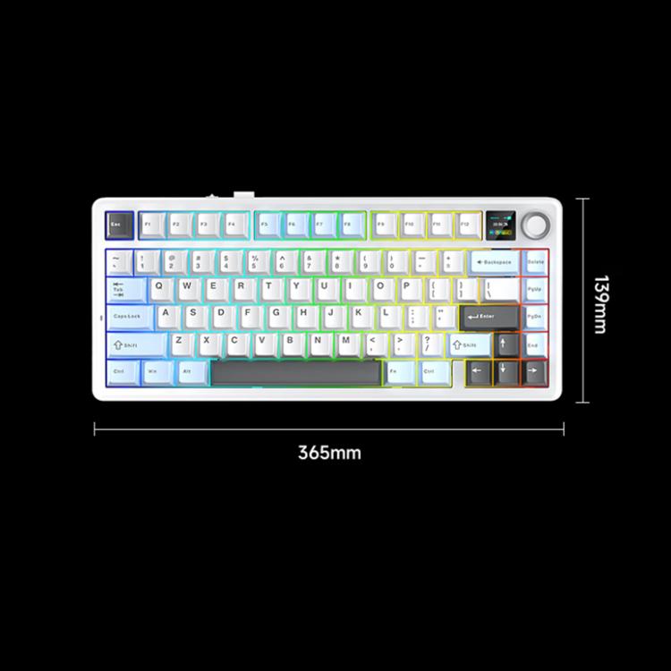 Teclado mecánico RGB personalizable AULA F75MAX de 80 teclas con conexión por cable/2.4G/Bluetooth (tres modelos)