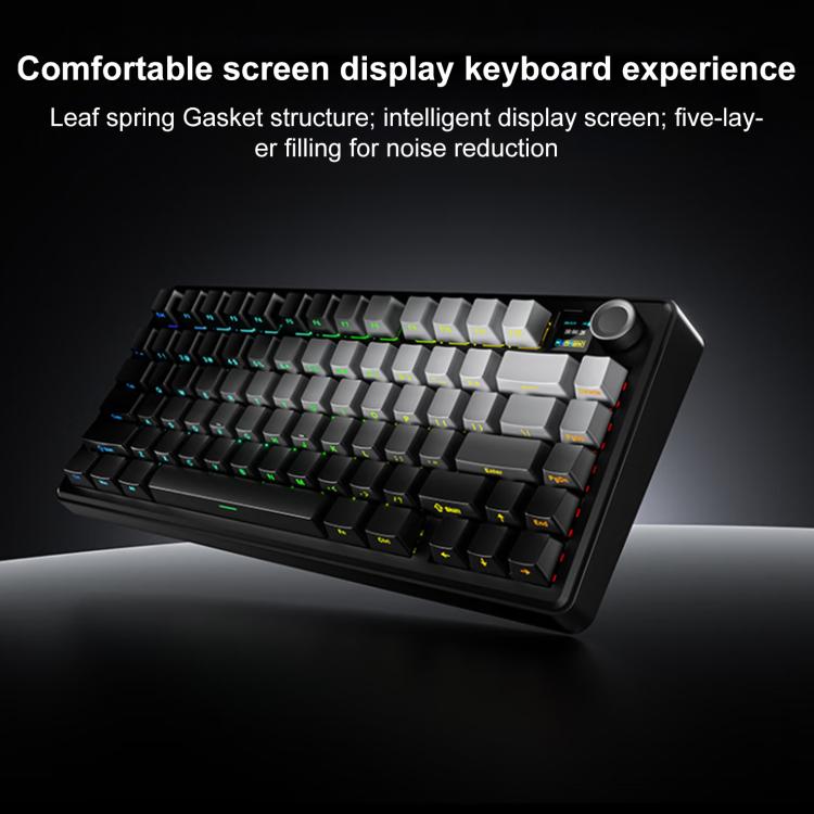 Teclado mecánico RGB personalizable AULA F75MAX de 80 teclas con conexión por cable/2.4G/Bluetooth (tres modelos)
