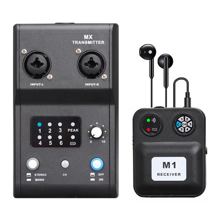 Sistema portátil inalámbrico de monitorización intraauricular MX-M1 para etapa 1 TX y 1 RX, MX-M1