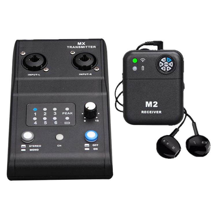 Sistema portátil inalámbrico de monitorización intraauricular MX-M2 para etapa 1 TX y 1 RX, MX-M2