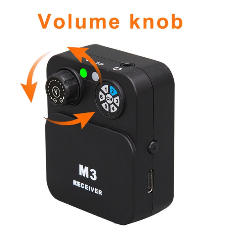 Sistema portátil inalámbrico de monitorización intraauricular MX-M3 para etapa 1 TX y 1 RX, MX-M3