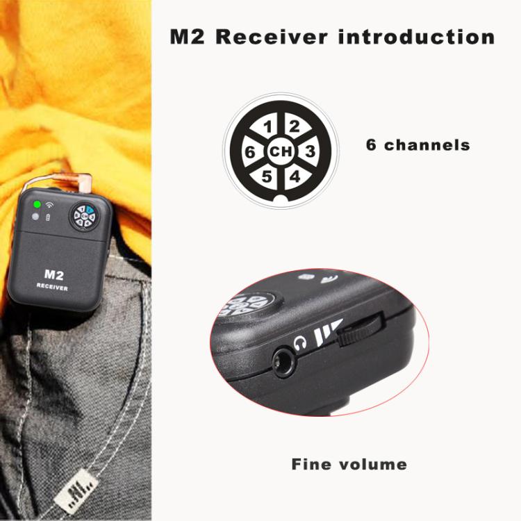 Sistema portátil inalámbrico de monitorización intraauricular MT-M2 para etapa 1 TX y 1 RX, MT-M2