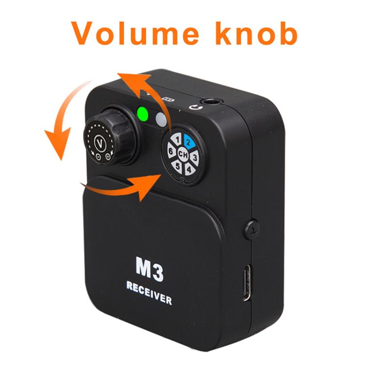 Sistema de monitorización intraauricular inalámbrico portátil MT-M3 para escenario, transmisor de 3,5 mm/6,5 mm y receptor., MT-M3