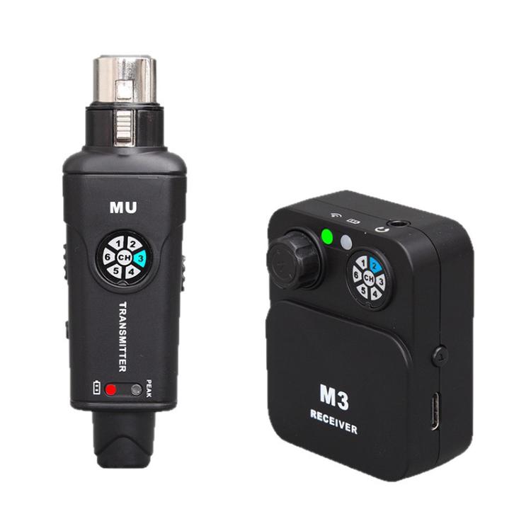 Sistema de monitorización intraauricular inalámbrico portátil MU-M3 para etapa 1 TX y 1 RX, MU-M3