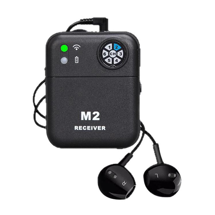 Receptor de monitoreo inalámbrico portátil M2 con auriculares con cable, M2
