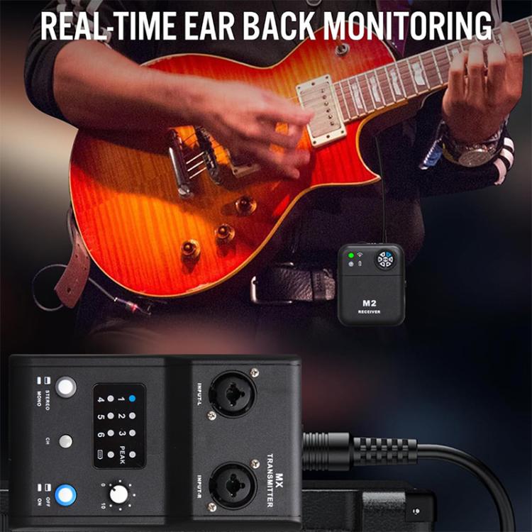 Receptor de monitoreo inalámbrico portátil M2 con auriculares con cable, M2