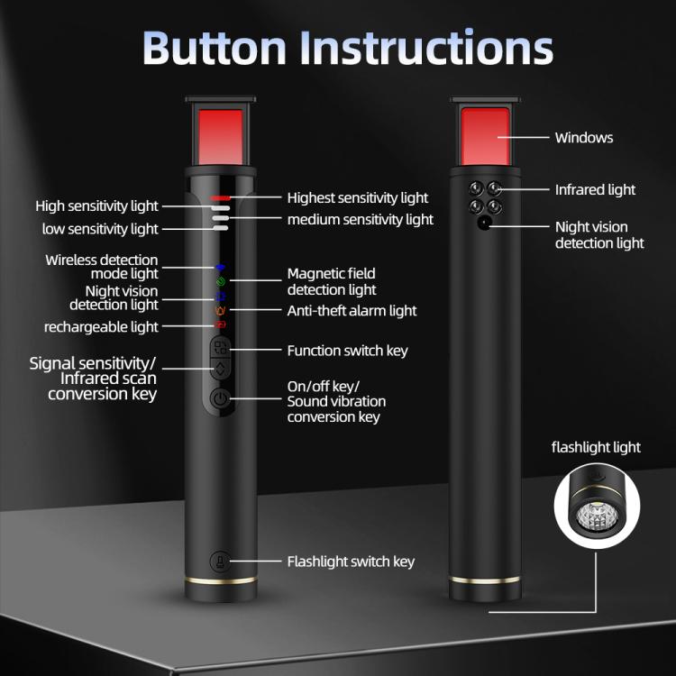 Detector infrarrojo inteligente multifuncional portátil T016