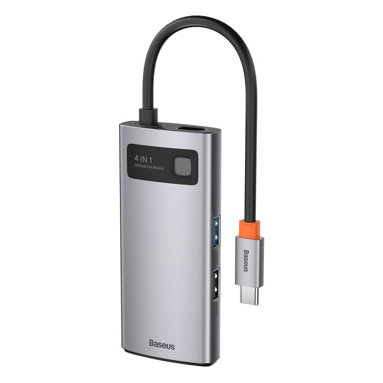 Baseus Metallic Glow Series CAHUB-CY0G Estación de acoplamiento multifuncional 4 en 1 con puerto USB tipo C