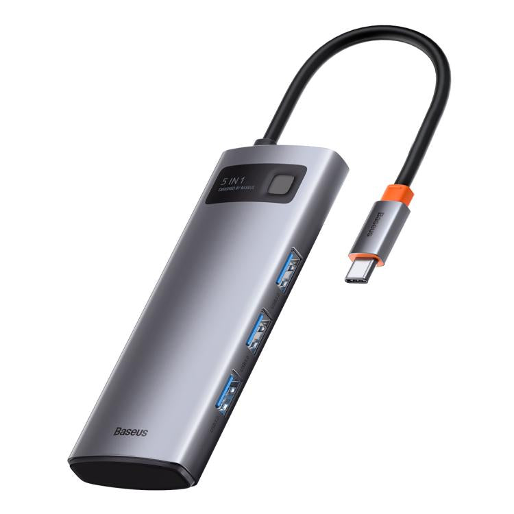 Baseus Metallic Glow Series CAHUB-CX0G Estación de acoplamiento multifuncional 5 en 1 con puerto USB tipo C