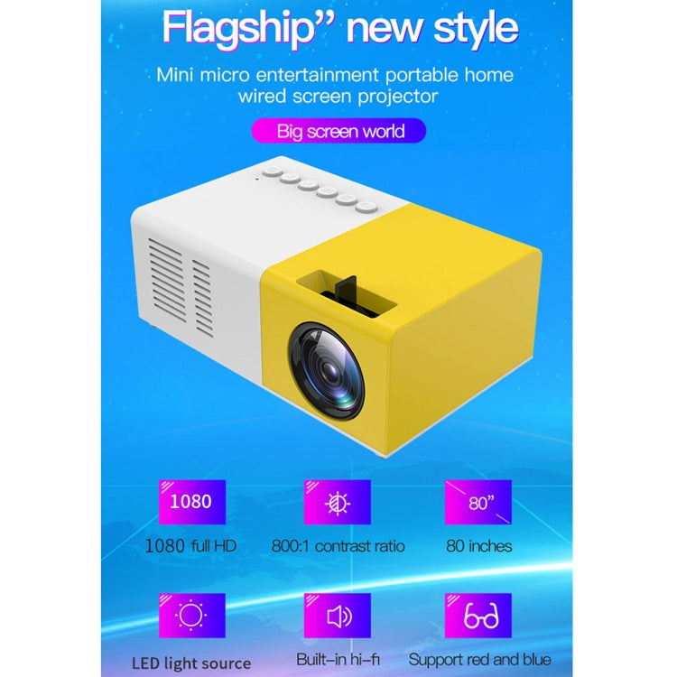 J9 1920x1080P 15 ANSI Portable Home Theater Mini LED HD Proyector digital, versión básica,, EU Plug, US Plug, UK Plug, AU Plug