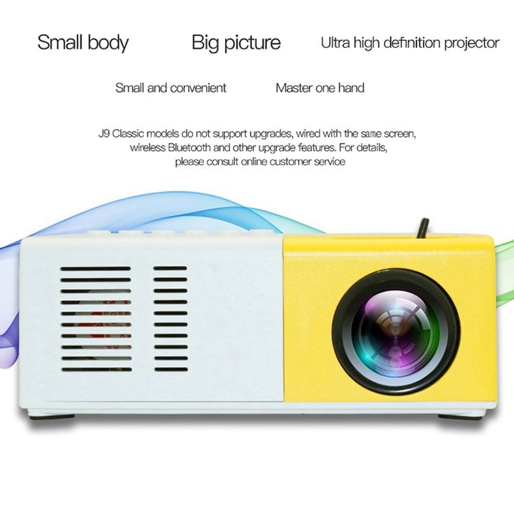 J9 1920x1080P 15 ANSI Portable Home Theater Mini LED HD Proyector digital, versión básica,, EU Plug, US Plug, UK Plug, AU Plug