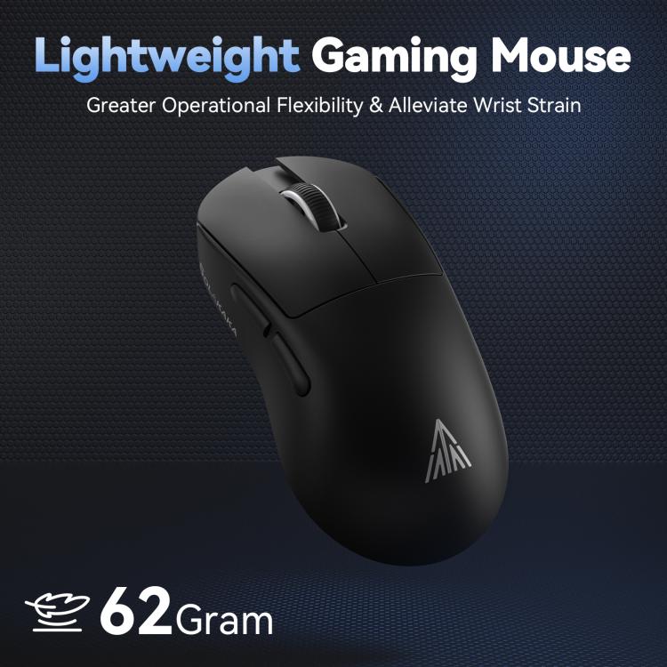 Ratón inalámbrico para juegos SOLA SM822 Tri-Mode de 24000 DPI y 1000 Hz con base de carga RGB