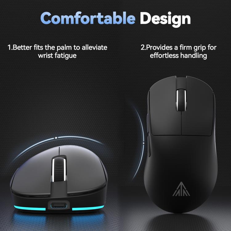 Ratón inalámbrico para juegos SOLA SM822 Tri-Mode de 24000 DPI y 1000 Hz con base de carga RGB