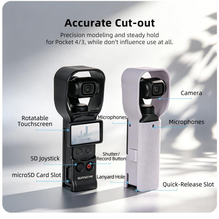 Carcasa protectora colorida para cámara de disparo instantáneo Sunnylife, For DJI OSMO Pocket 4 / 3