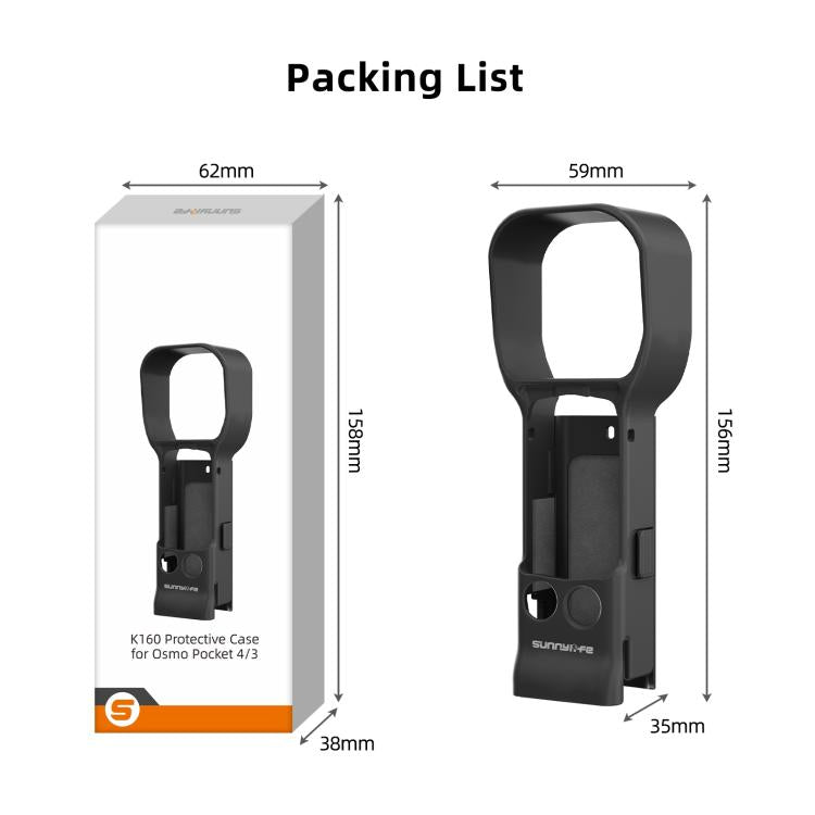 Carcasa protectora colorida para cámara de disparo instantáneo Sunnylife, For DJI OSMO Pocket 4 / 3