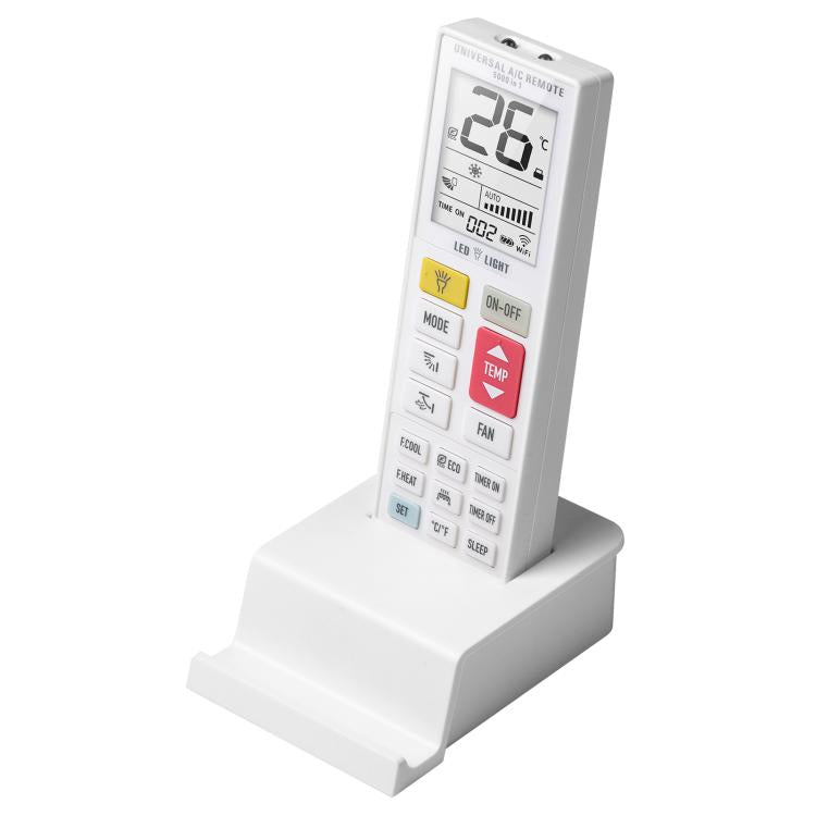 Control remoto universal para aire acondicionado SMASOON K-6028E con luz LED.