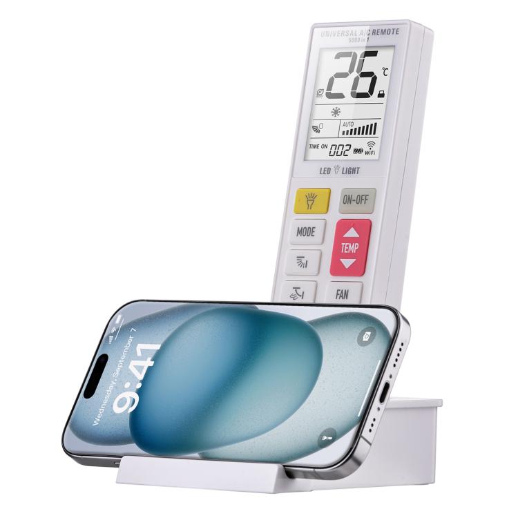 Control remoto universal para aire acondicionado SMASOON K-6028E con luz LED.