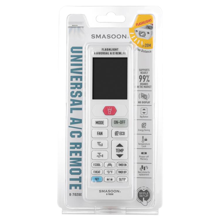 Mando a distancia universal para aire acondicionado SMASOON K-7028E