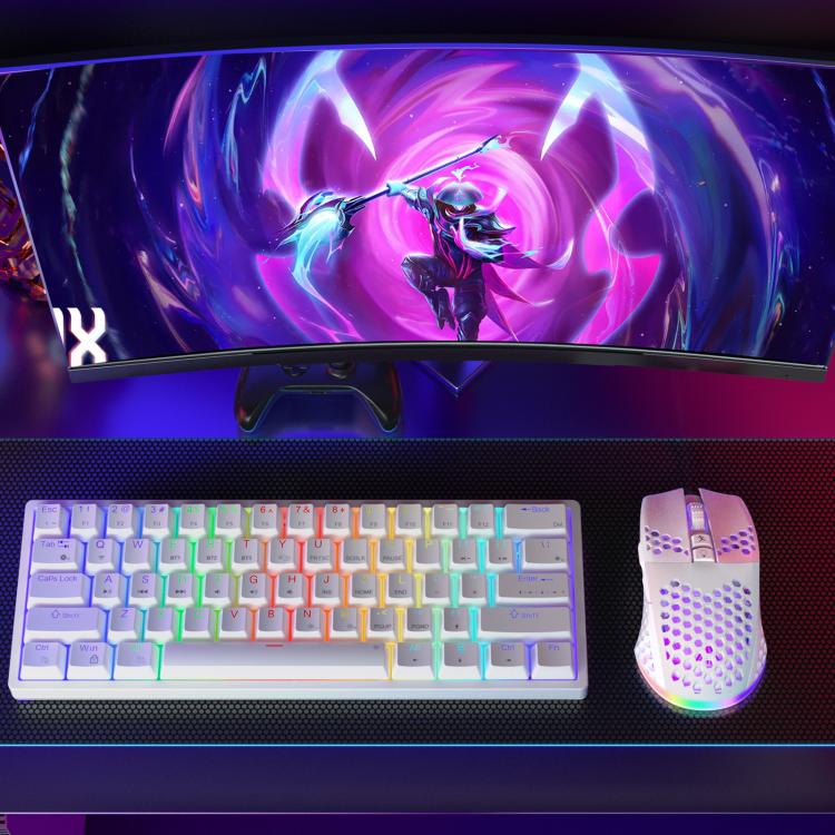 Ratón inalámbrico para juegos SOLAKAKA SM600 con diseño hueco, RGB y tres modos.