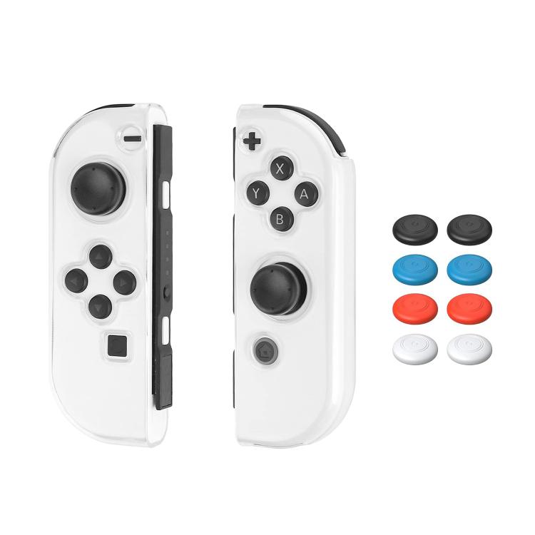XDcase 1 par de fundas protectoras de TPU transparente y tapas para joystick, For Nintendo Switch 2 Joy-Con, For Nintendo Switch / Switch OLED Joy-Con