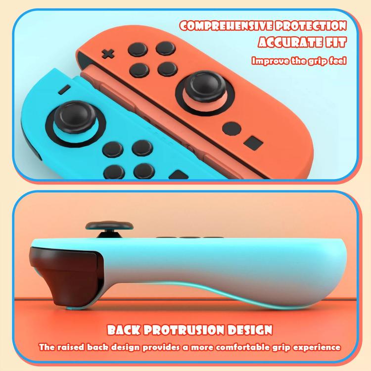 XDcase 1 par de fundas protectoras de silicona suave y tapas para joystick, For Nintendo Switch / Switch OLED Joy-Con