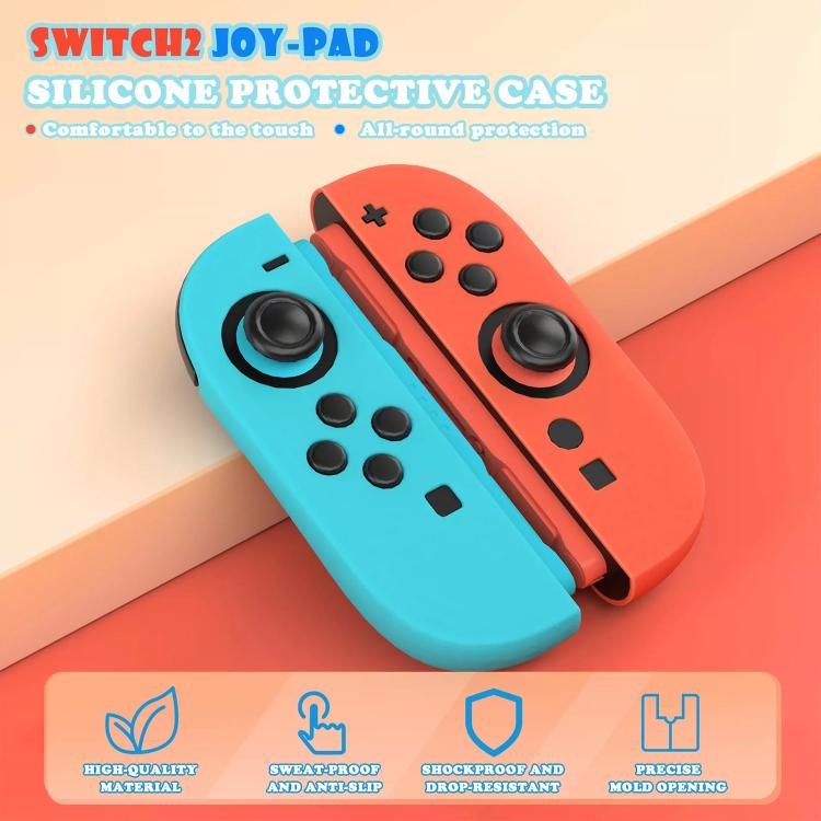 XDcase 1 par de fundas protectoras de silicona suave y tapas para joystick, For Nintendo Switch / Switch OLED Joy-Con