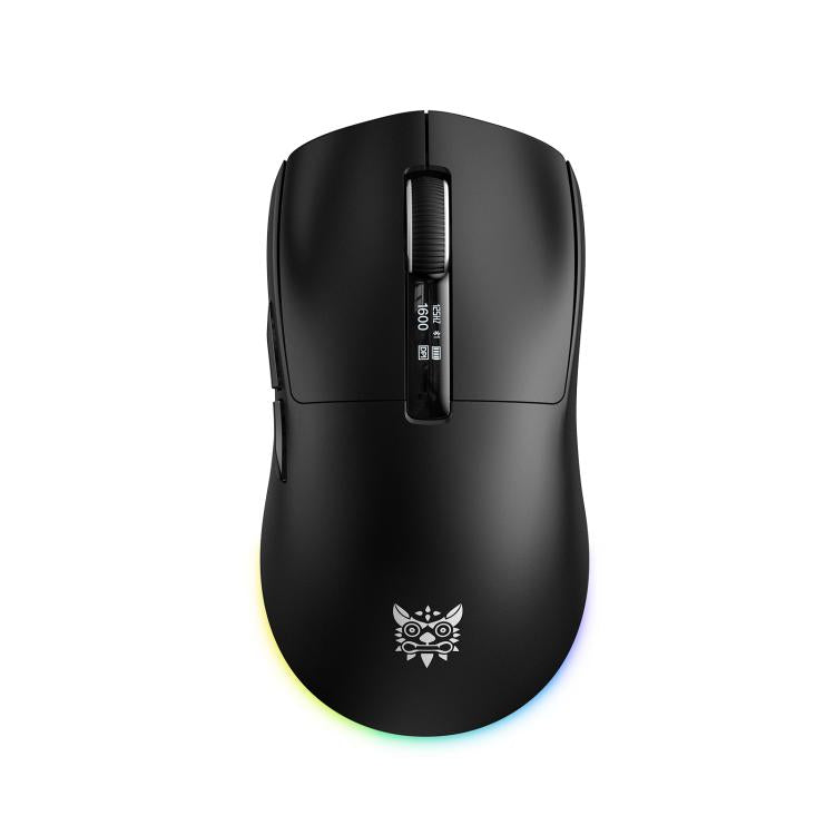 Ratón ONIKUMA DM07 de 24000 DPI y 2,4 GHz, inalámbrico y con cable, con tres modos de funcionamiento y base de carga magnética RGB.