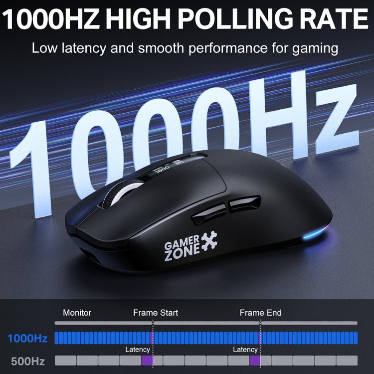 Ratón ONIKUMA DM07 de 24000 DPI y 2,4 GHz, inalámbrico y con cable, con tres modos de funcionamiento y base de carga magnética RGB.