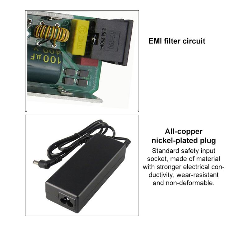 Adaptador de corriente de 19 V y 3,16 A con puerto CC de 5,5 x 3,0 mm