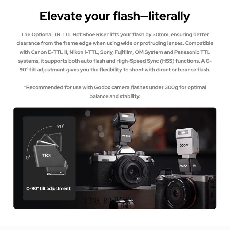 Luz de flash de cámara Godox iT20 TTL Mini iFlash, iT20 C For Canon, iT20 N For Nikon, iT20 S For Sony, iT20 F For FUJIFILM, iT20 O For Olympus / Panasonic