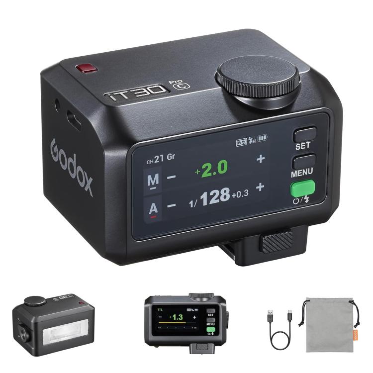 Linterna flash para cámara Godox iT30 Pro TTL Mini iFlash, iT30 Pro C For Canon, iT30 Pro N For Nikon, iT30 Pro S For Sony, iT30 Pro F For FUJIFILM, iT30 Pro O For Olympus / Panasonic, iT30 Pro L For Leica