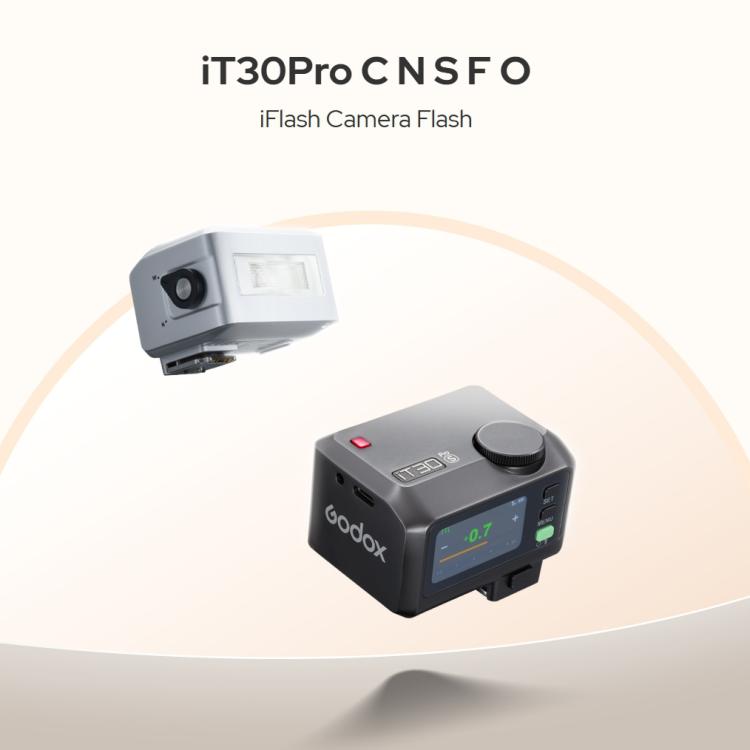 Linterna flash para cámara Godox iT30 Pro TTL Mini iFlash, iT30 Pro C For Canon, iT30 Pro N For Nikon, iT30 Pro S For Sony, iT30 Pro F For FUJIFILM, iT30 Pro O For Olympus / Panasonic, iT30 Pro L For Leica