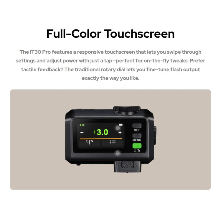 Linterna flash para cámara Godox iT30 Pro TTL Mini iFlash, iT30 Pro C For Canon, iT30 Pro N For Nikon, iT30 Pro S For Sony, iT30 Pro F For FUJIFILM, iT30 Pro O For Olympus / Panasonic, iT30 Pro L For Leica
