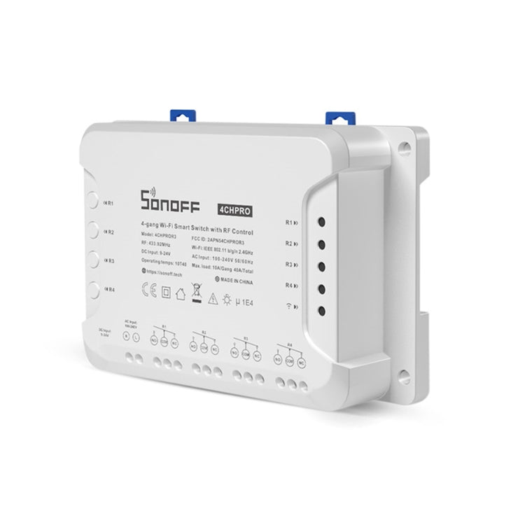 Controlador de cuatro vías con interruptor de hogar inteligente para teléfono móvil Sonoff 4CHPROR3, compatible con sincronización de control de largo alcance